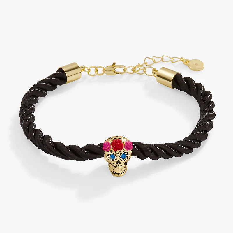 Eco-Friendly Sustainable Jewelry For Conscious Buyers Calavera Sugar Skull Cord Bracelet