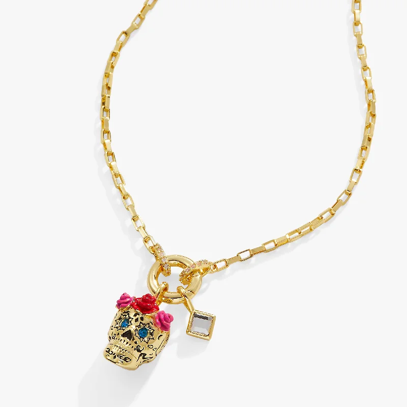 Premium Diamond Jewelry For Unforgettable Moments Calavera Sugar Skull Necklace