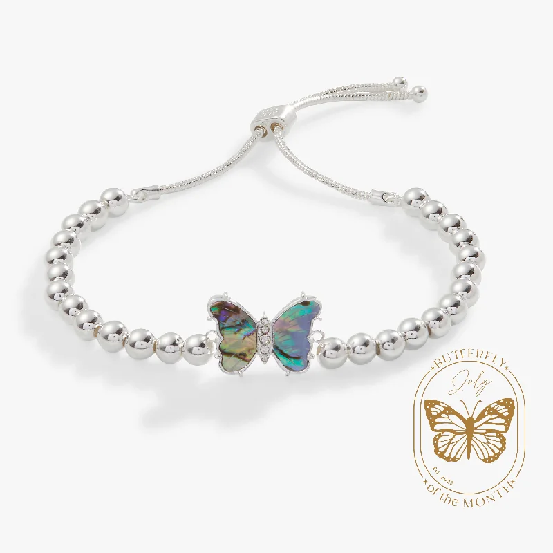 Luxury Jewelry Sale – Sparkle For Less Carved Abalone Butterfly Tennis Bolo Bracelet