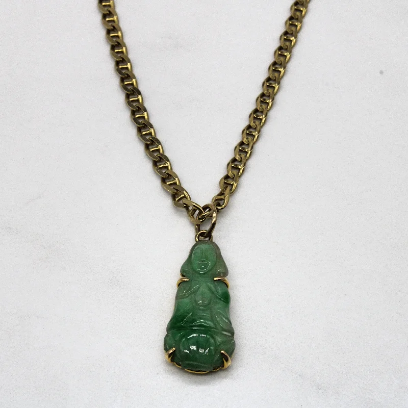 Carved Jadeite Necklace | 8.00ct | 18" |