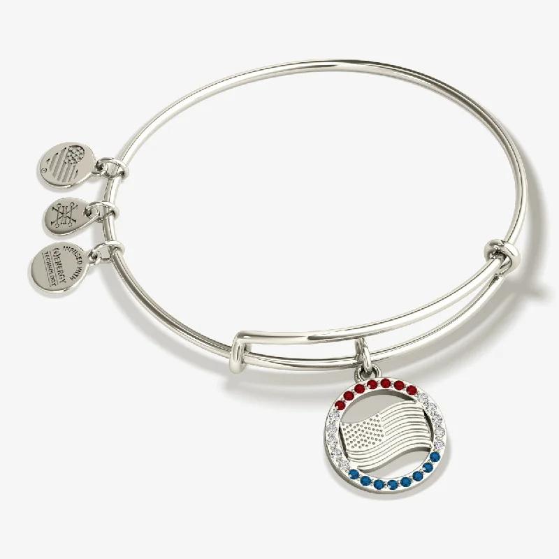 Shop Dazzling Jewelry With Special Promotional Discounts Celebration Flag Patriotic Charm Bangle Bracelet