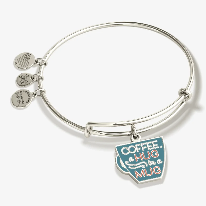 Exclusive Jewelry Markdowns – Limited-Time Offer Coffee, A Hug in a Mug' Charm Bangle Bracelet