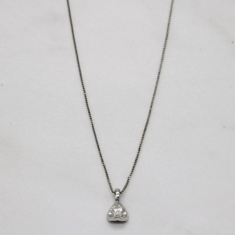 Solitaire Diamond Necklace | 0.15ct | 20" |