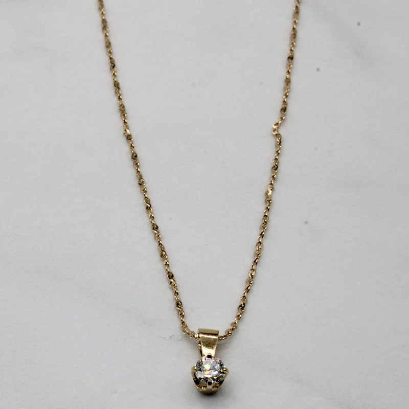 Solitaire Diamond Necklace | 0.27ct | 18" |