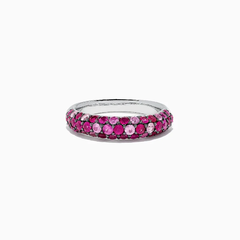 Don't Miss Out On Jaw-Dropping Jewelry Discounts 925 Sterling Silver Pink Sapphire Splash Ring, 1.88 TCW