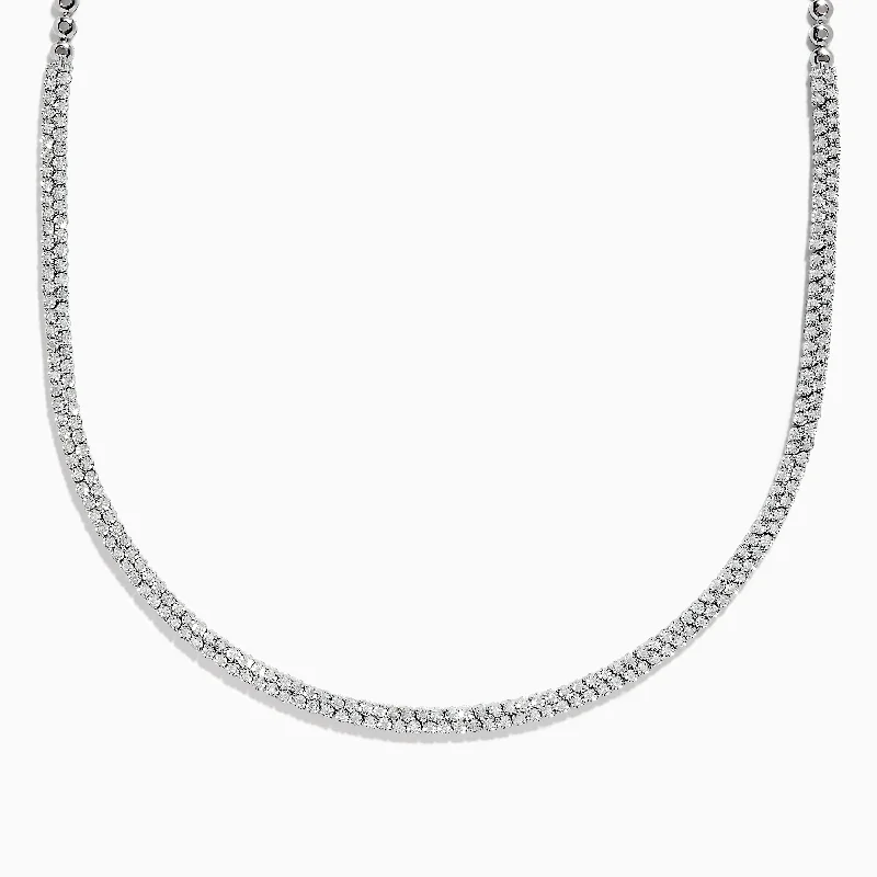 Make Your Outfit Shine With Discounted Jewelry 925 Sterling Silver Pave Diamond Necklace