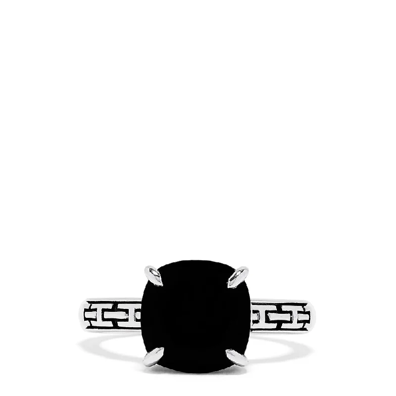 Shop Jewelry That Shines Without The High Price 925 Sterling Silver Onyx Ring, 3.30 TCW