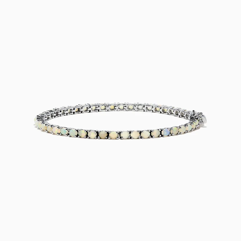 Get Ready To Sparkle – Special Jewelry Discounts 925 Sterling Silver Opal Tennis Bracelet, 4.50 TCW