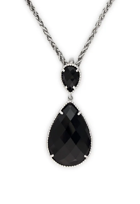 Unique Jewelry For Less – Shop The Sale Now 925 Sterling Silver Pear Onyx Pendant, 15.60 TCW