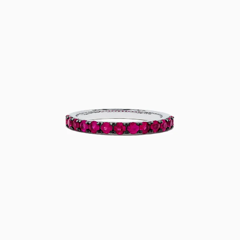 Jewelry Deals That Outshine The Rest 925 Sterling Silver Ruby Band, 0.85 TCW