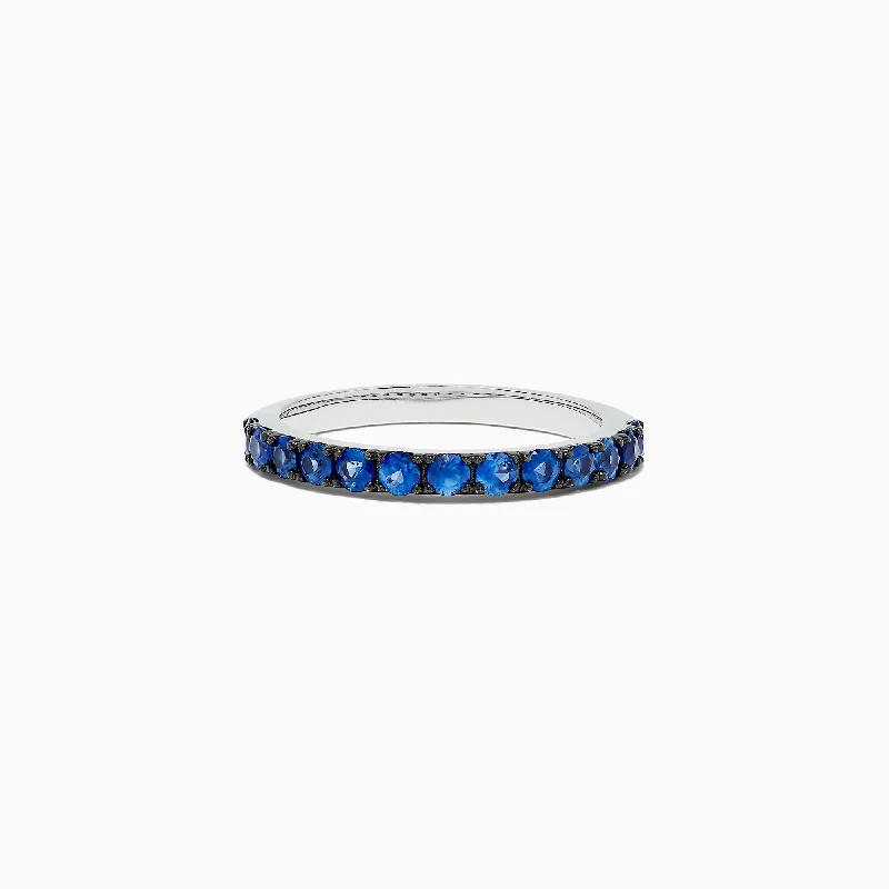 Shop Signature Jewelry Styles At Exclusive Prices 925 Sterling Silver Sapphire Band, 0.85 TCW