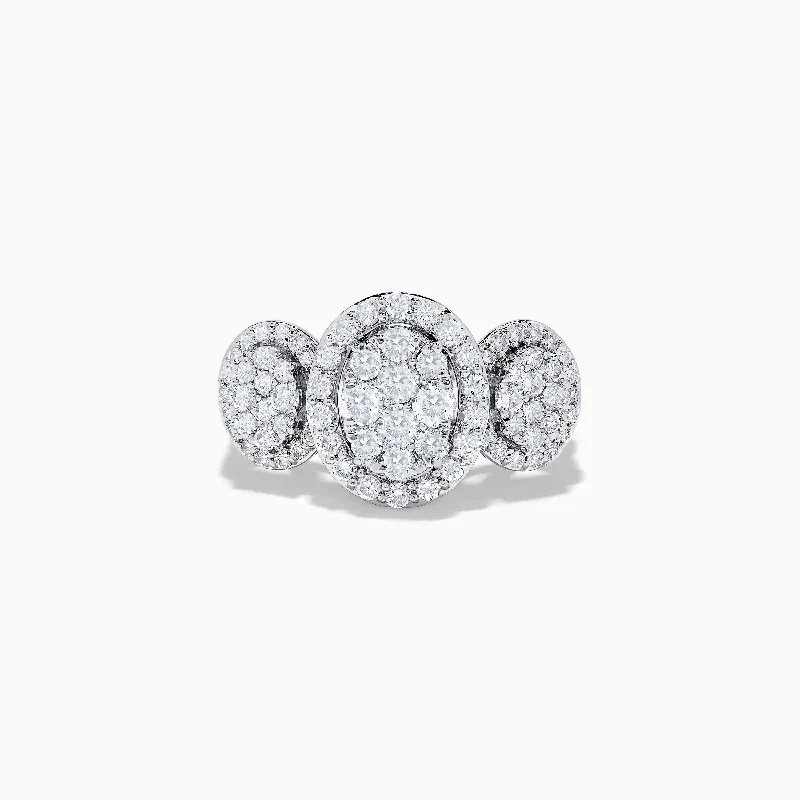 Exclusive Online Discounts On Stylish Jewelry Bouquet 14k White Gold Diamond Cluster Ring 1.40 TCW