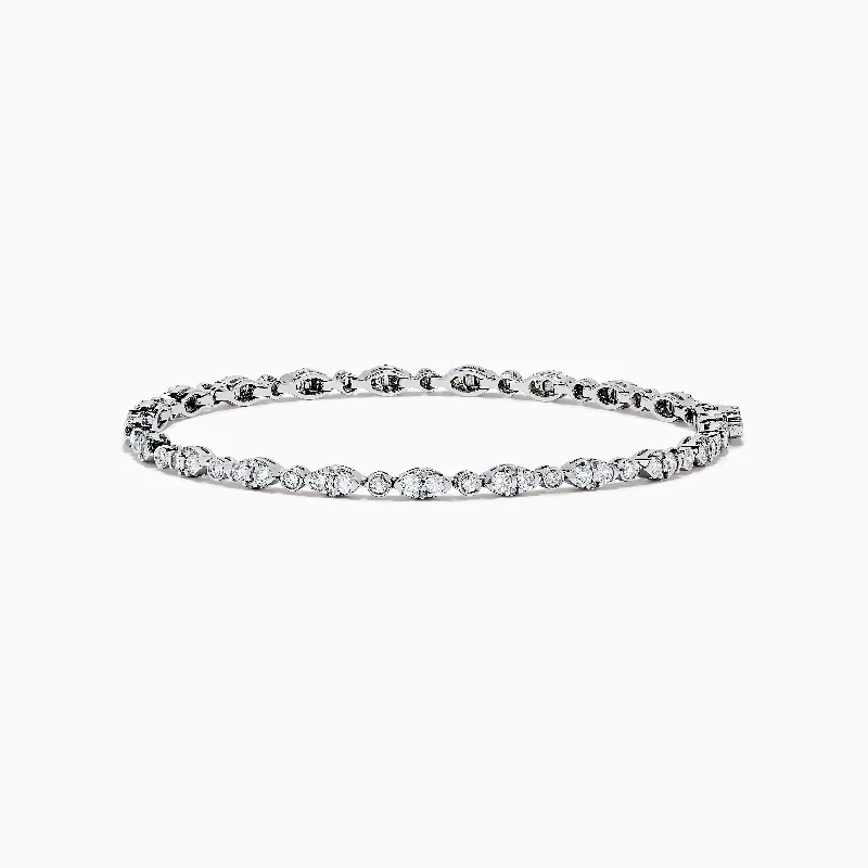 Get The Sparkle You Love At Prices You Adore Classique 14K White Gold Diamond Bracelet