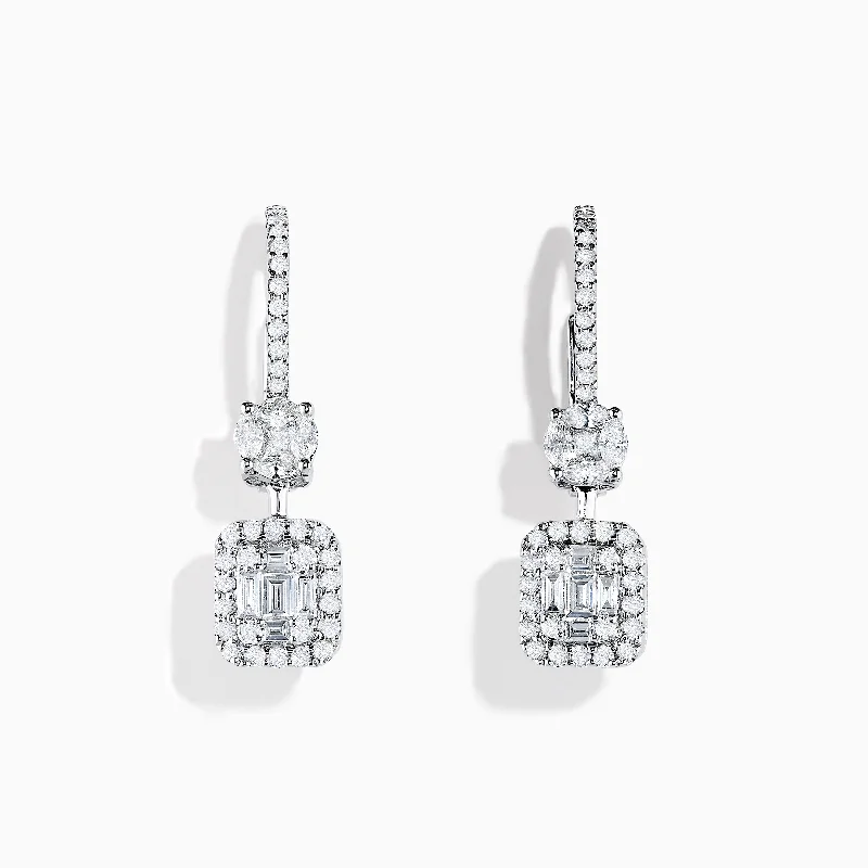 Affordable Elegance – Premium Jewelry At Special Prices Classique 14K White Gold Diamond Drop Earrings