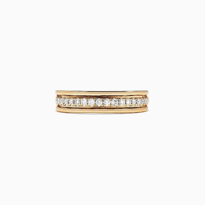 Seasonal Jewelry Deals – Elevate Your Style D'Oro 14K Yellow Gold Diamond Band, 0.25 TCW