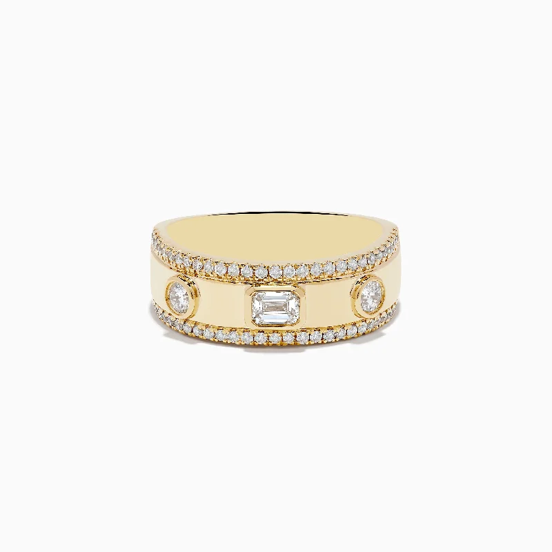 Bestselling Jewelry Now On Sale – Elevate Your Look D'Oro 14K Yellow Gold Bezel Set Diamond Band 0.67 TCW