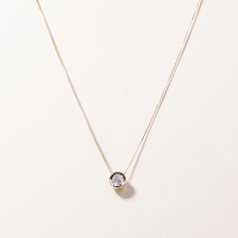 10k Yellow Gold Diamond Necklace | 0.25ct | 22"