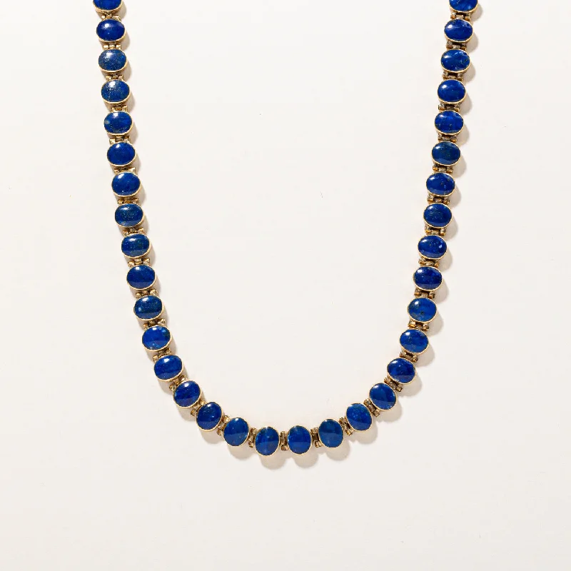 Lapis Lazuli Link Necklace | 28.00ctw | 16" |