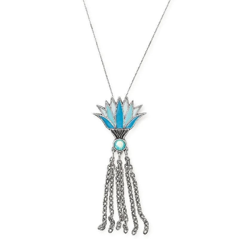 Glamorous Jewelry, Glamorous Deals – Shop Now Blue Lotus Necklace, Large