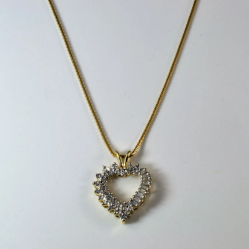 Diamond Heart Necklace | 0.52ctw | 16" |