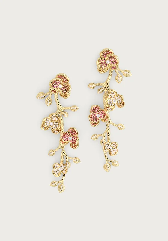 Shop Jewelry That Shines Without The High Price Orchid Pink Pavé Dangle Earrings