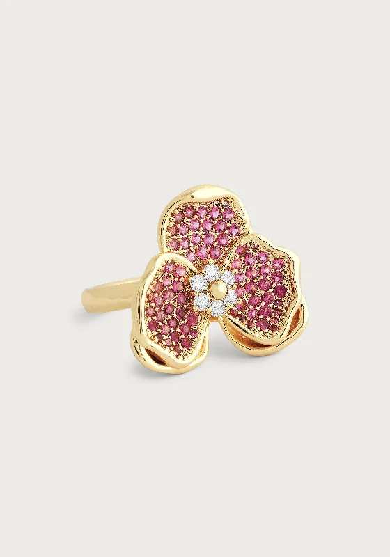 Classic And Modern Jewelry Styles On Sale Orchid Pink Pavé Ring