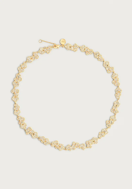 Limited-Time Jewelry Sale – Don't Miss These Deals Orchid White Pavé Necklace, Gold