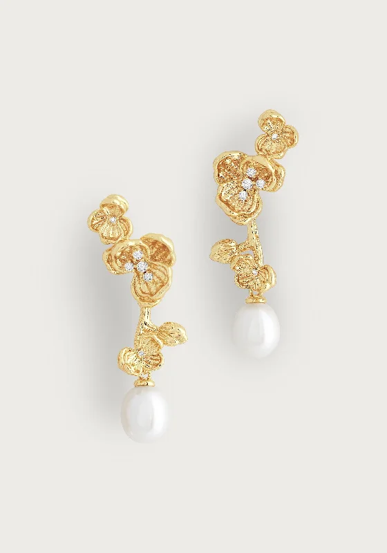 Sparkle More For Less – Jewelry Sale Happening Now Orchid With Pearl Drop Earrings