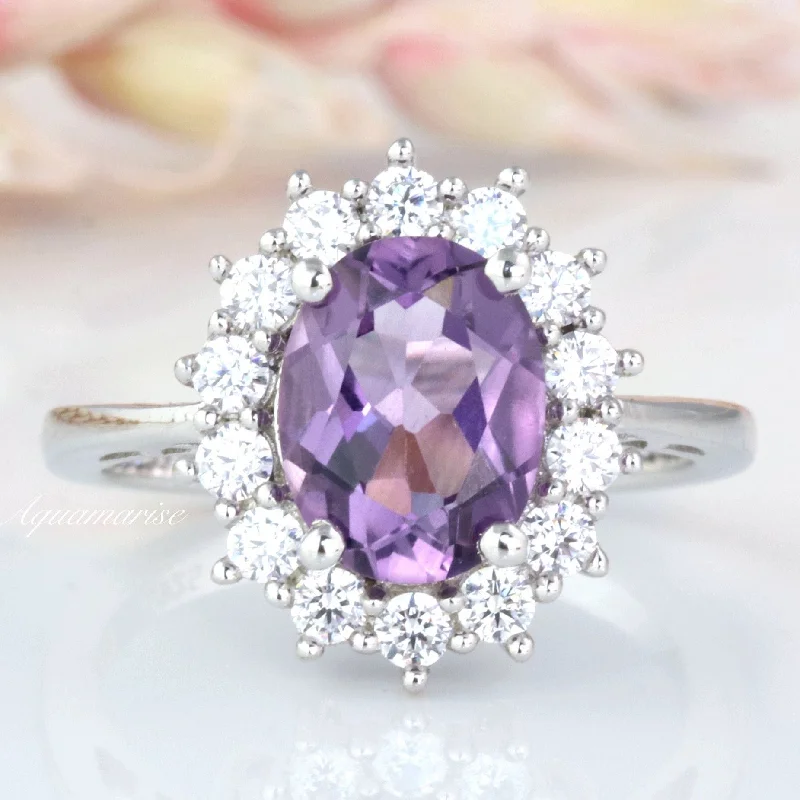 Diana Amethyst Ring- Sterling Silver