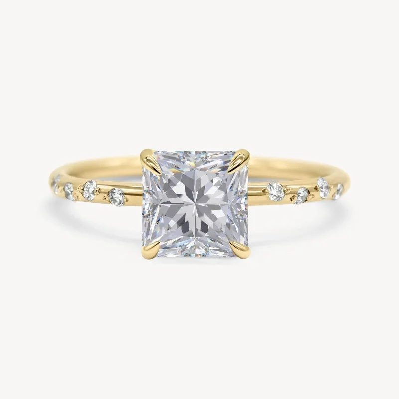 Luxury Meets Affordability – Jewelry Sale Now Live Starry Princess Cut Diamond Engagement Ring