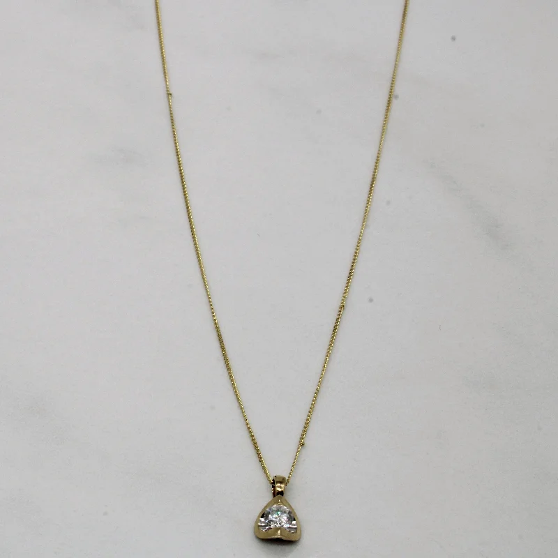 Tension Set Diamond Pendant & Necklace | 0.19ct | 18" |