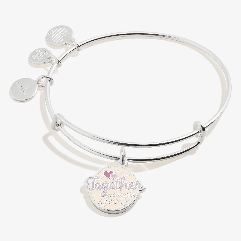 Buy More, Save More – Special Jewelry Discounts 'Together We Make a Family' Charm Bangle Bracelet