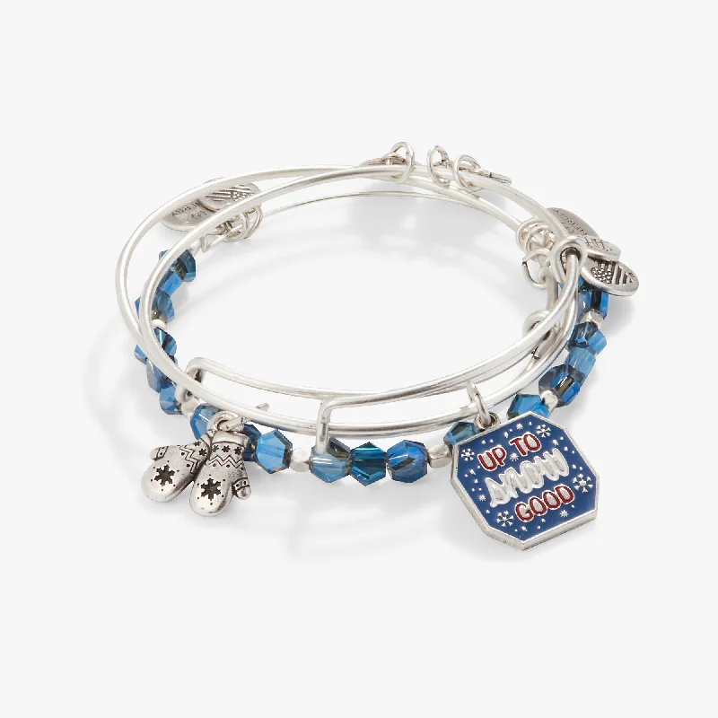 Get Your Favorite Jewelry At The Best Price 'Up to Snow Good' Charm Bangle, Set of 3