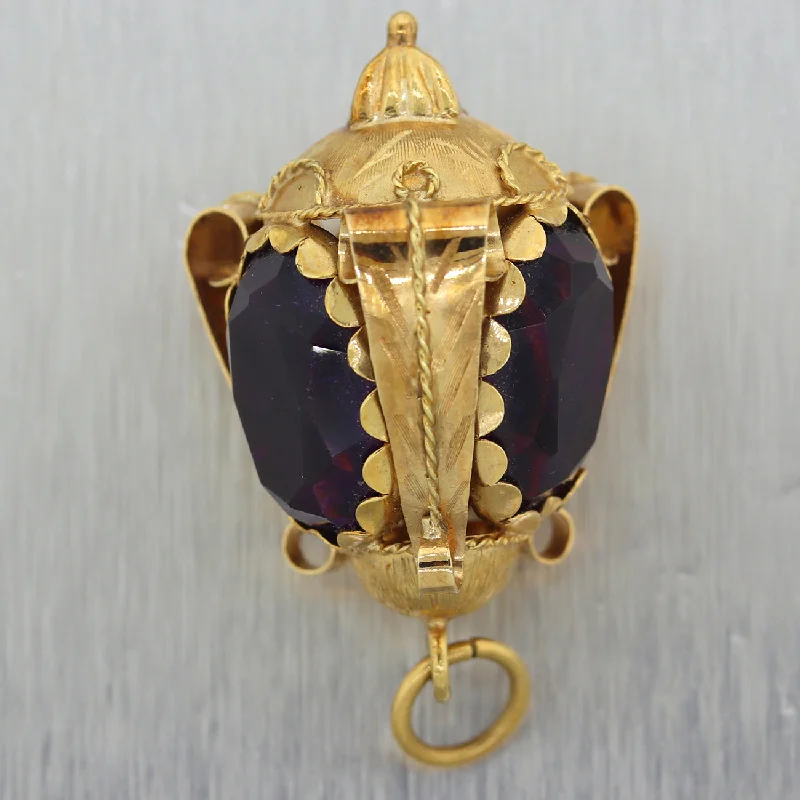 Gorgeous Jewelry, Limited-Time Savings Vintage Estate 14k Yellow Gold Amethyst Fob Charm