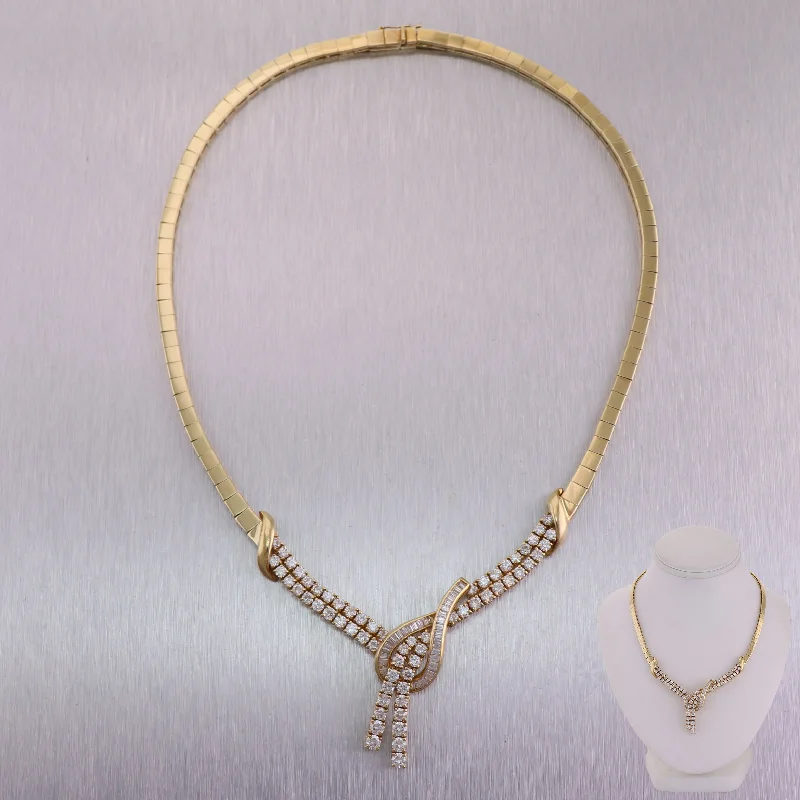 Limited-Time Offer On Elegant Jewelry Pieces 18k Yellow Gold 6ctw Diamond 16" Collar Necklace