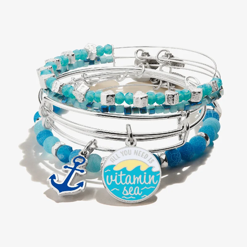 Flash Jewelry Sale – Get Stunning Pieces At Low Prices 'Vitamin Sea' Charm Bangle, Set of 5