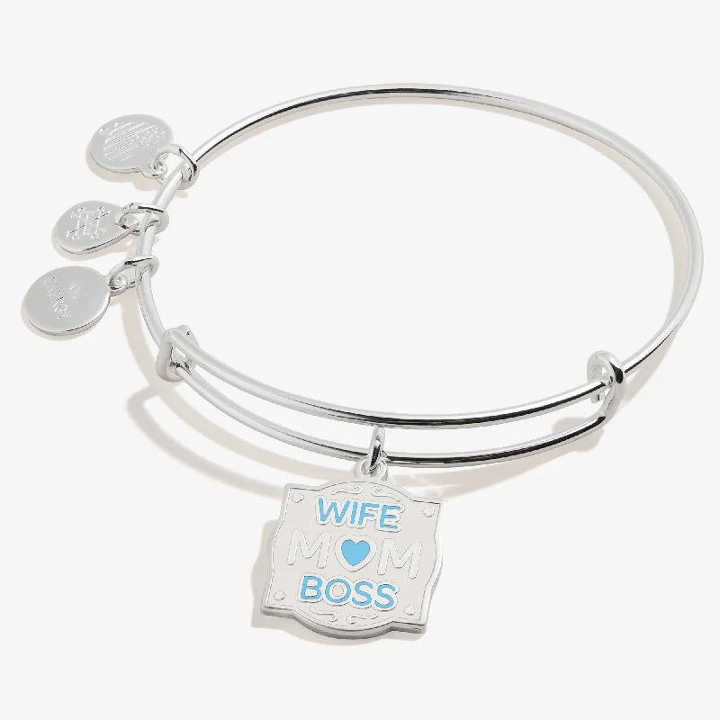 The Perfect Accessory For Less – Jewelry Sale Live 'Wife, Mom, Boss' Charm Bangle Bracelet