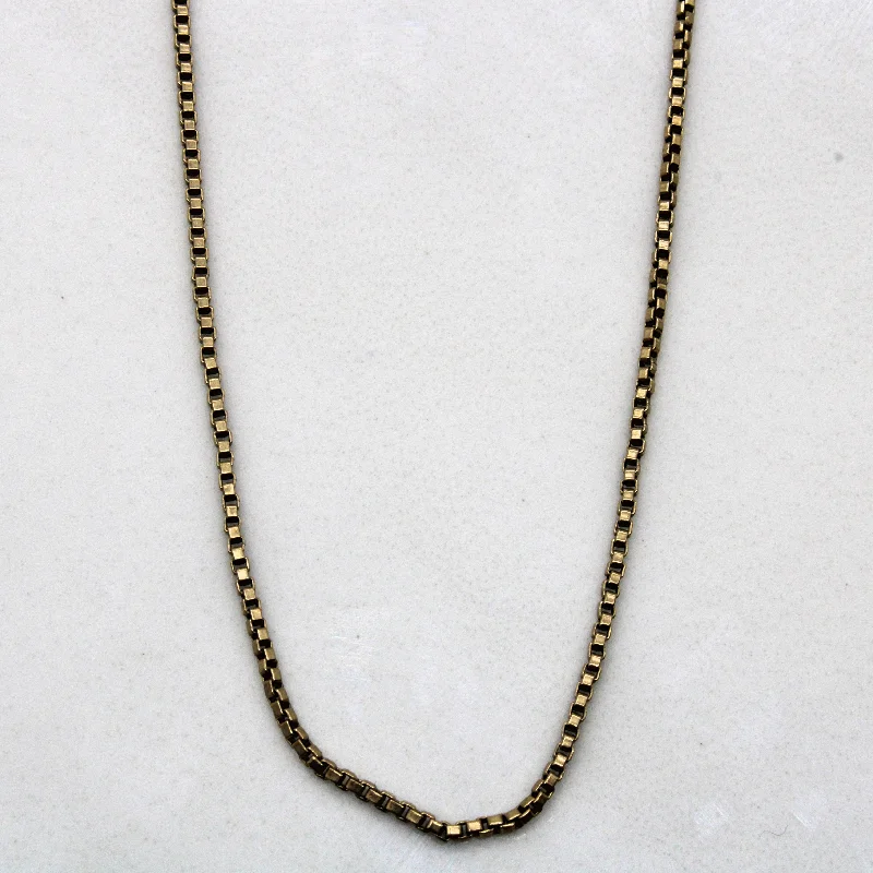 10k Yellow Gold Box Chain | 17" |