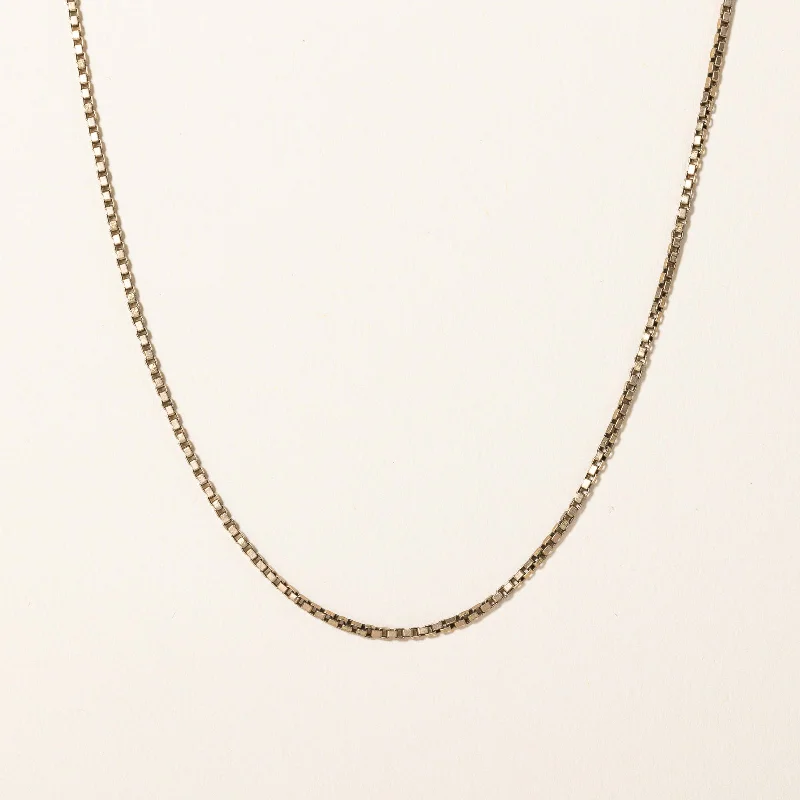 Yellow Gold Box Link Chain | 21" |